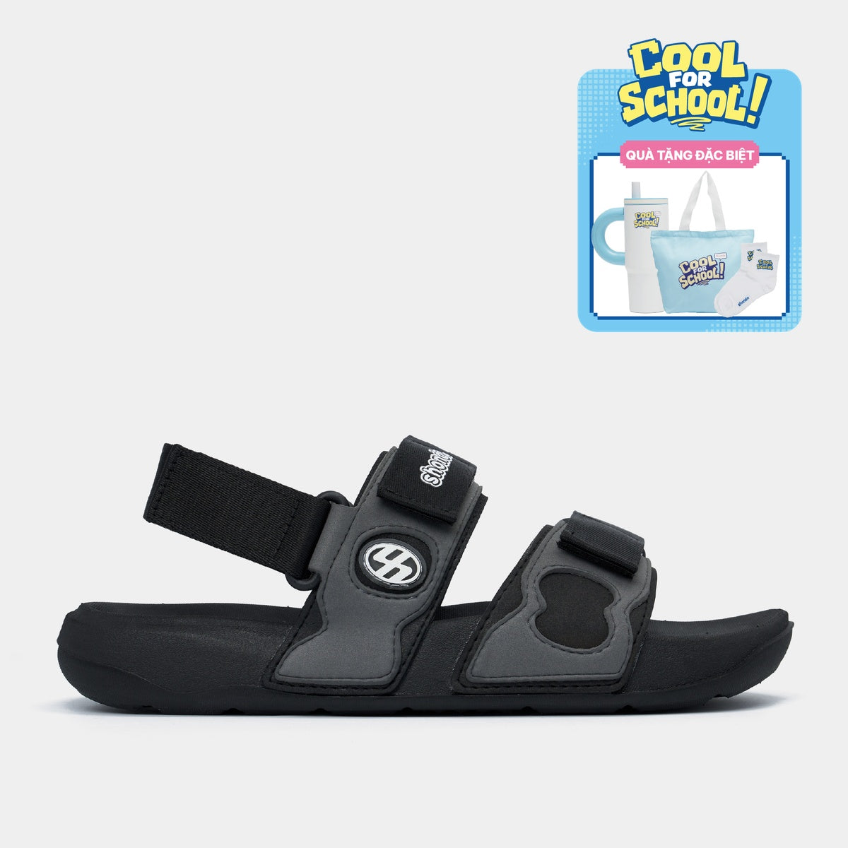 Sandal Platy 7 Quai Ngang Unisex Đen