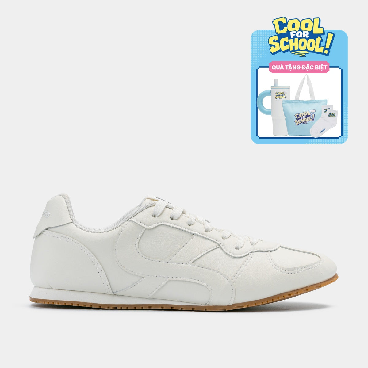 Giày Sneaker Shondo Class 5 Đế Thấp Unisex Trắng