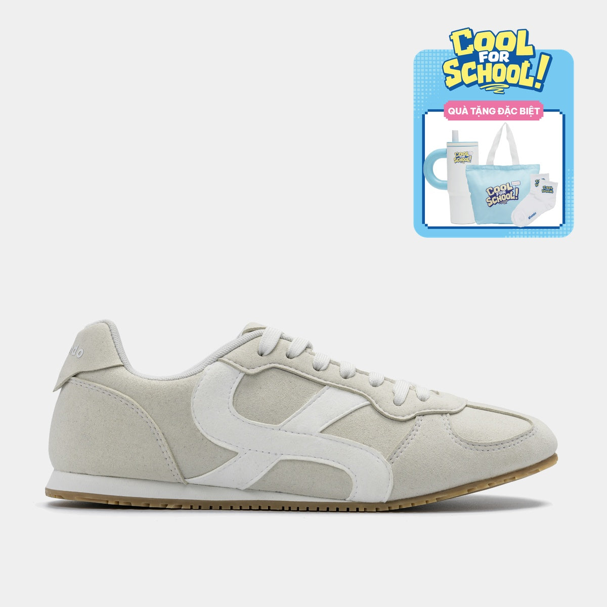 Giày Sneaker Shondo Class 5 Đế Thấp Unisex Xám