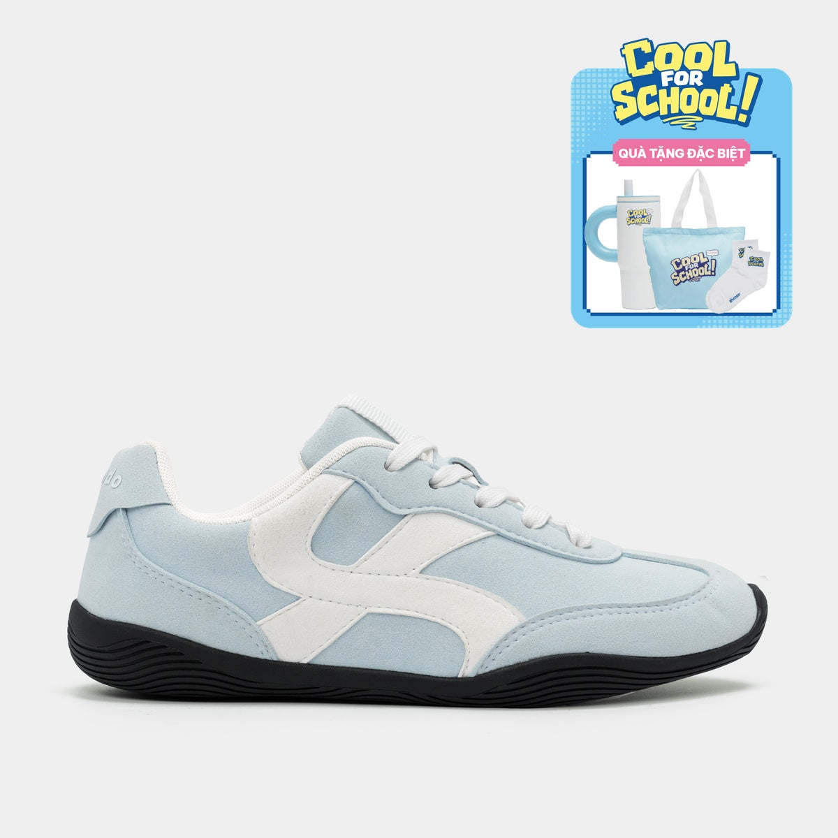 Giày Sneaker Shondo Class 7 Đế Thấp Nữ Xanh Dương