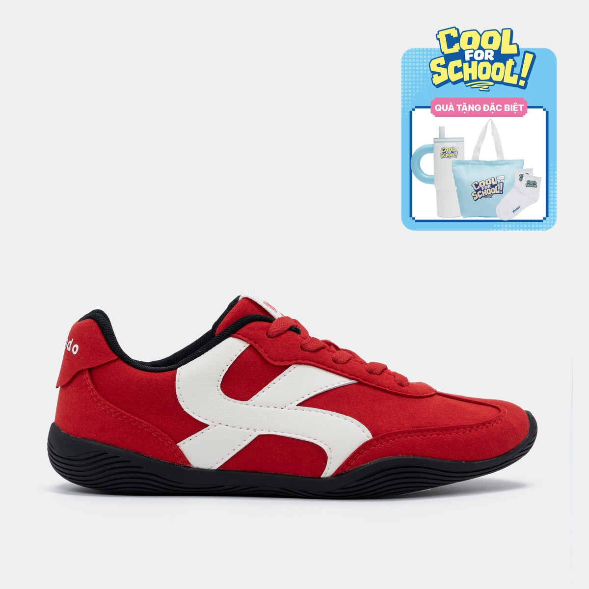 Giày Sneaker Shondo Class 7 Đế Thấp Unisex Đỏ