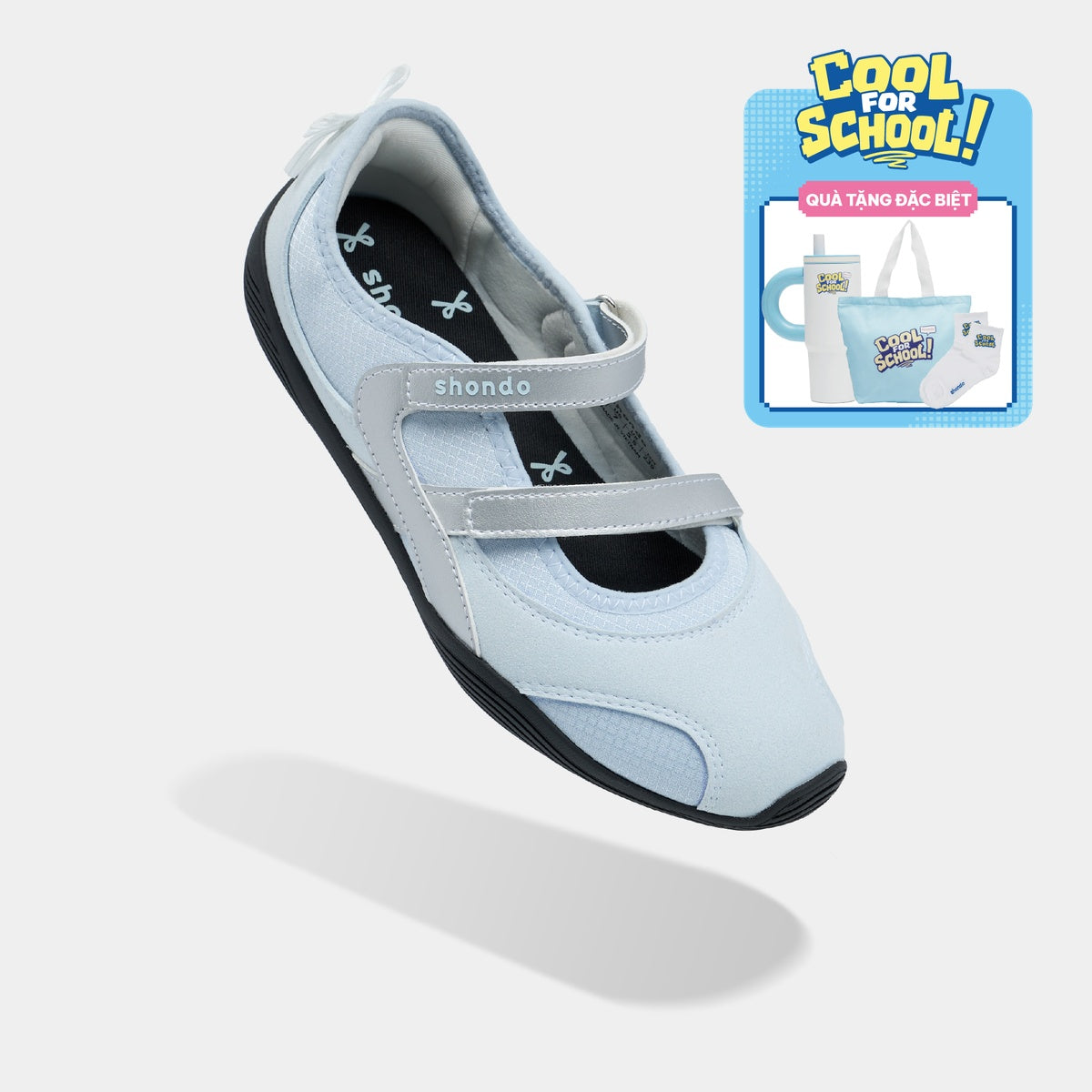 Giày Sneaker Ballet Minie Phối Nơ Nữ Xanh Dương