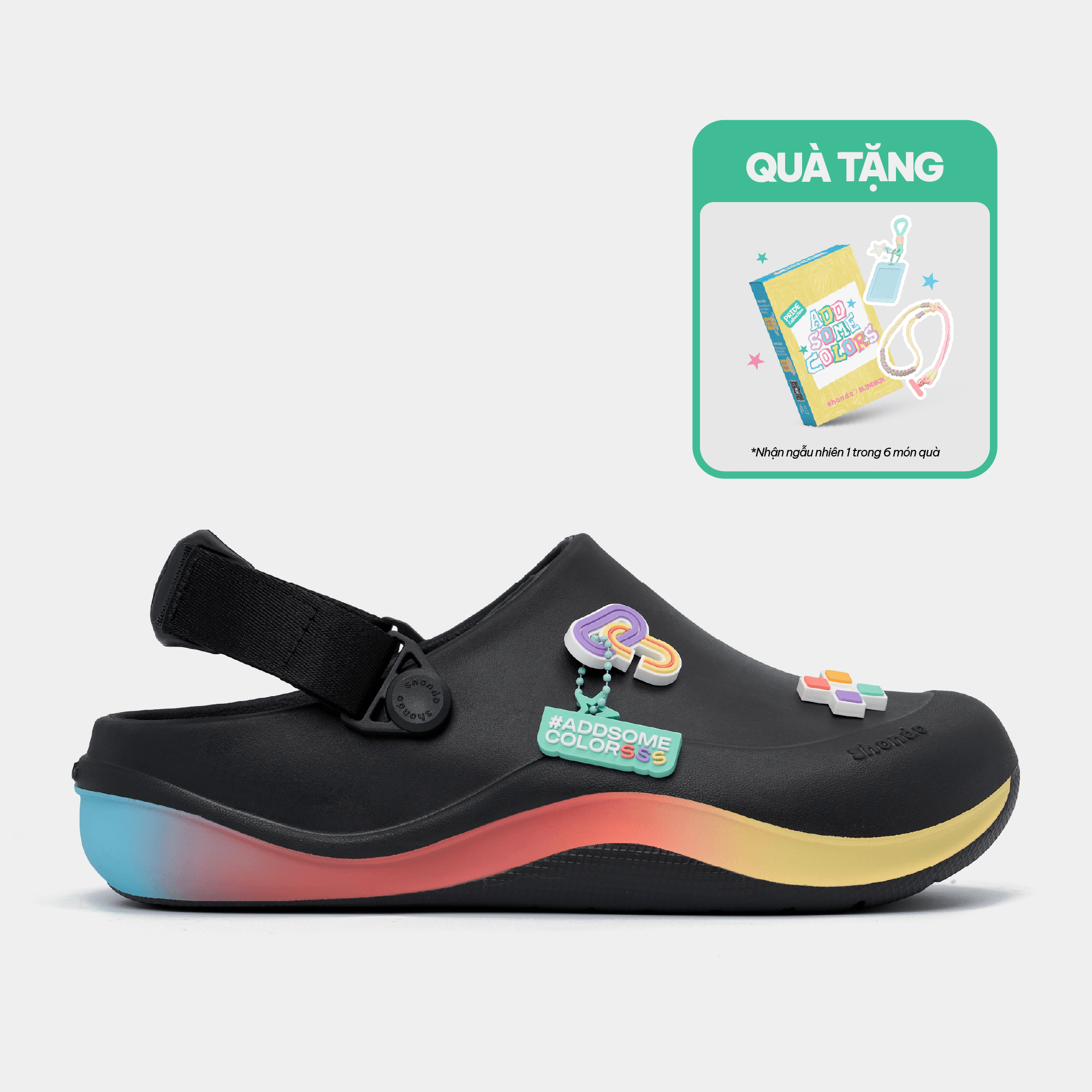 Clog Suke PRIDE unisex đen