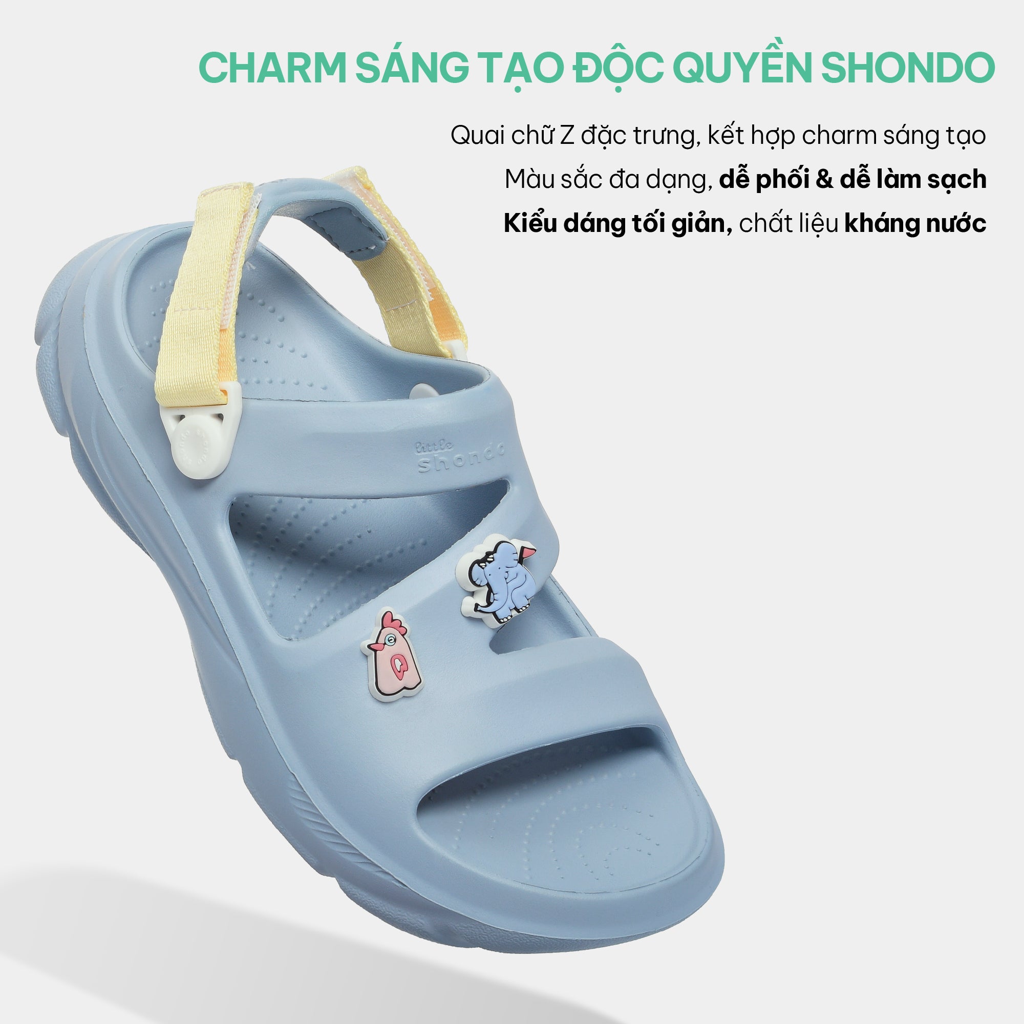 Sandal FX bé gái nhựa đúc xanh trời