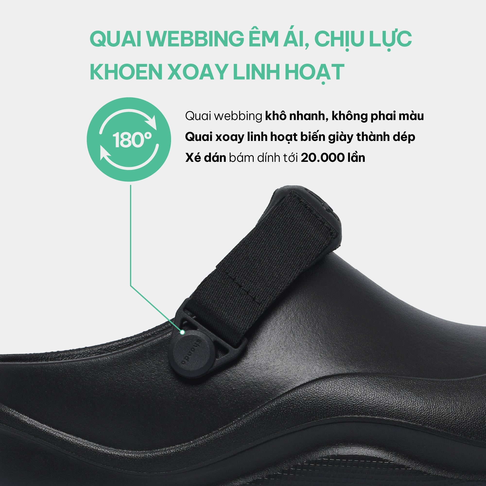 SUKE black plastic molded clogs for men and women