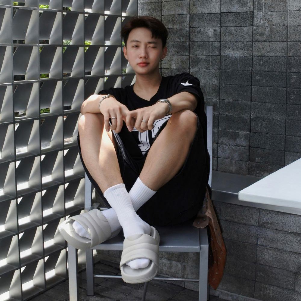 Dép bánh mì Trendy 5 quai nhựa nâu