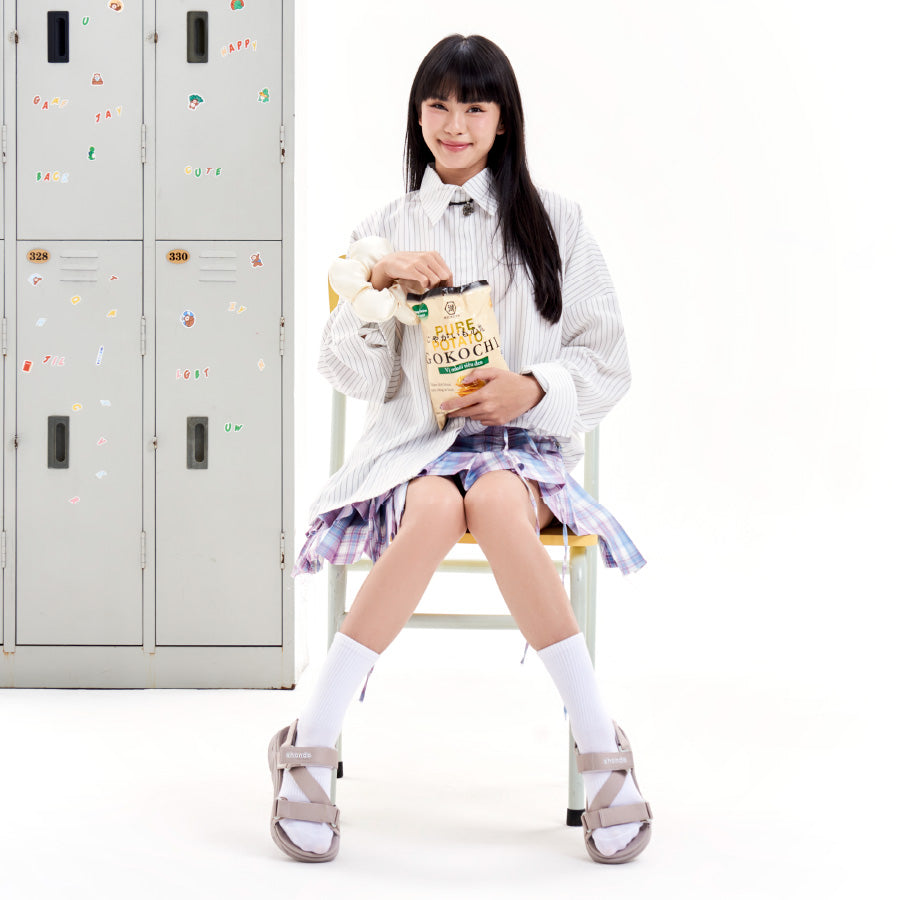 Sandal nữ F8M nâu