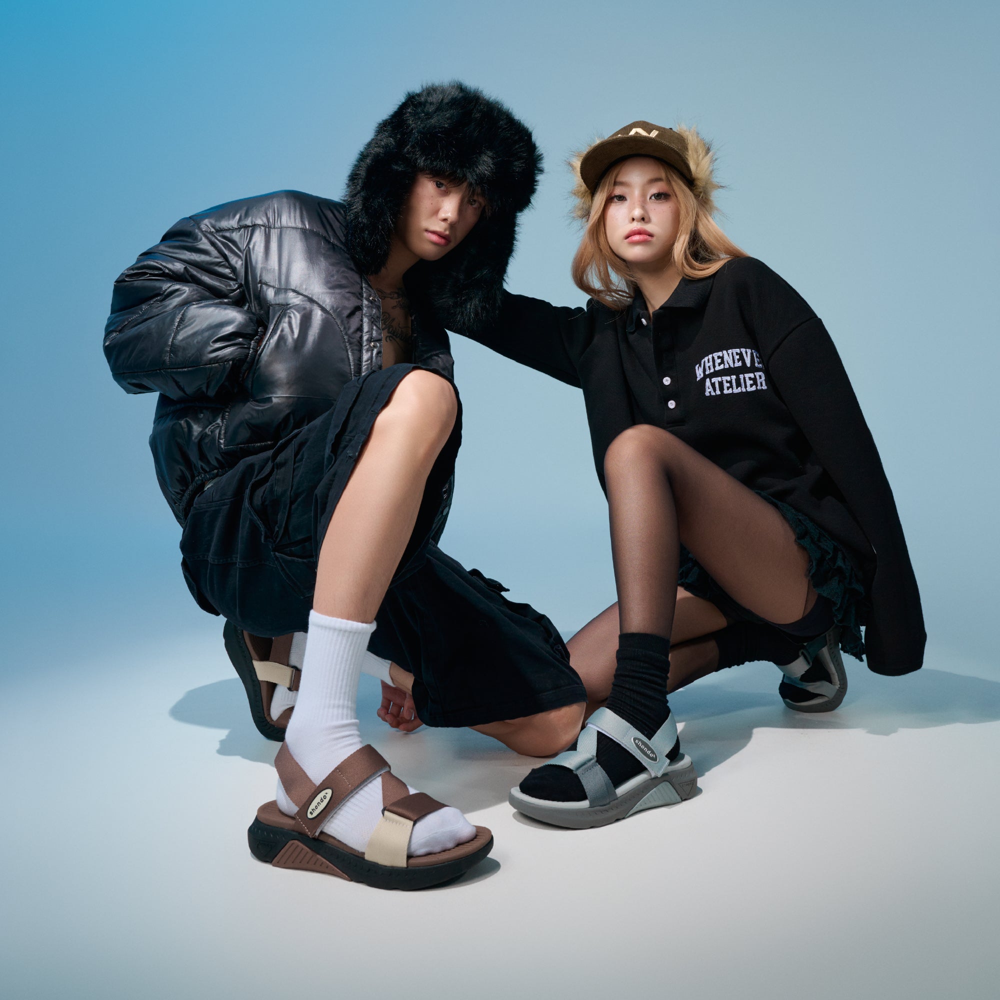 Sandal F7R nam đi học quai chéo nâu